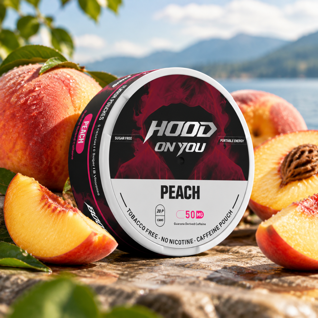 hoodonyou caffeine pouches peach flavor natrul view
